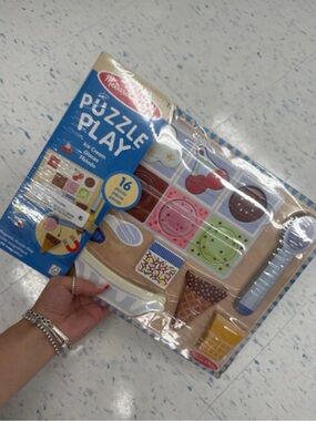 Melissa & Doug puzzle play ice cream wooden play toy set